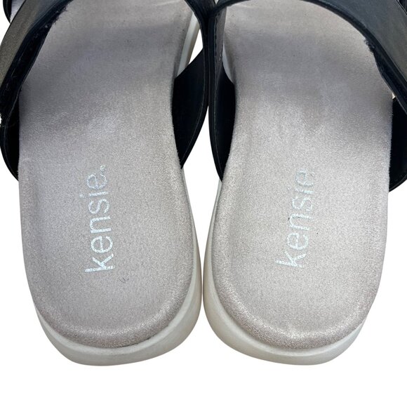 Kensie Women’s Black Adjustable Fit Arch Support Slide Jipsy Sandals Size 7M - Picture 5 of 9